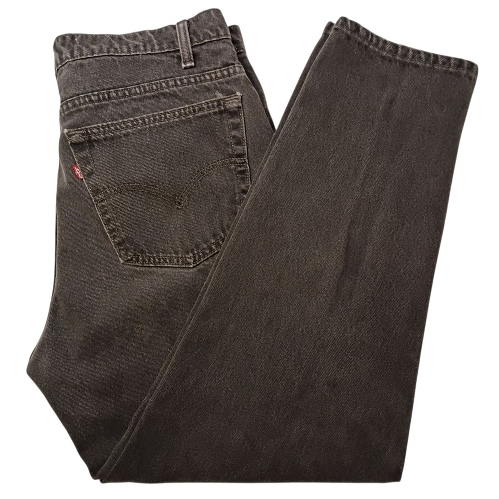 Vtg Levis 550 Jeans Men 38x30 (36x29) Black Denim Relaxed Tapered Red Tab USA 96